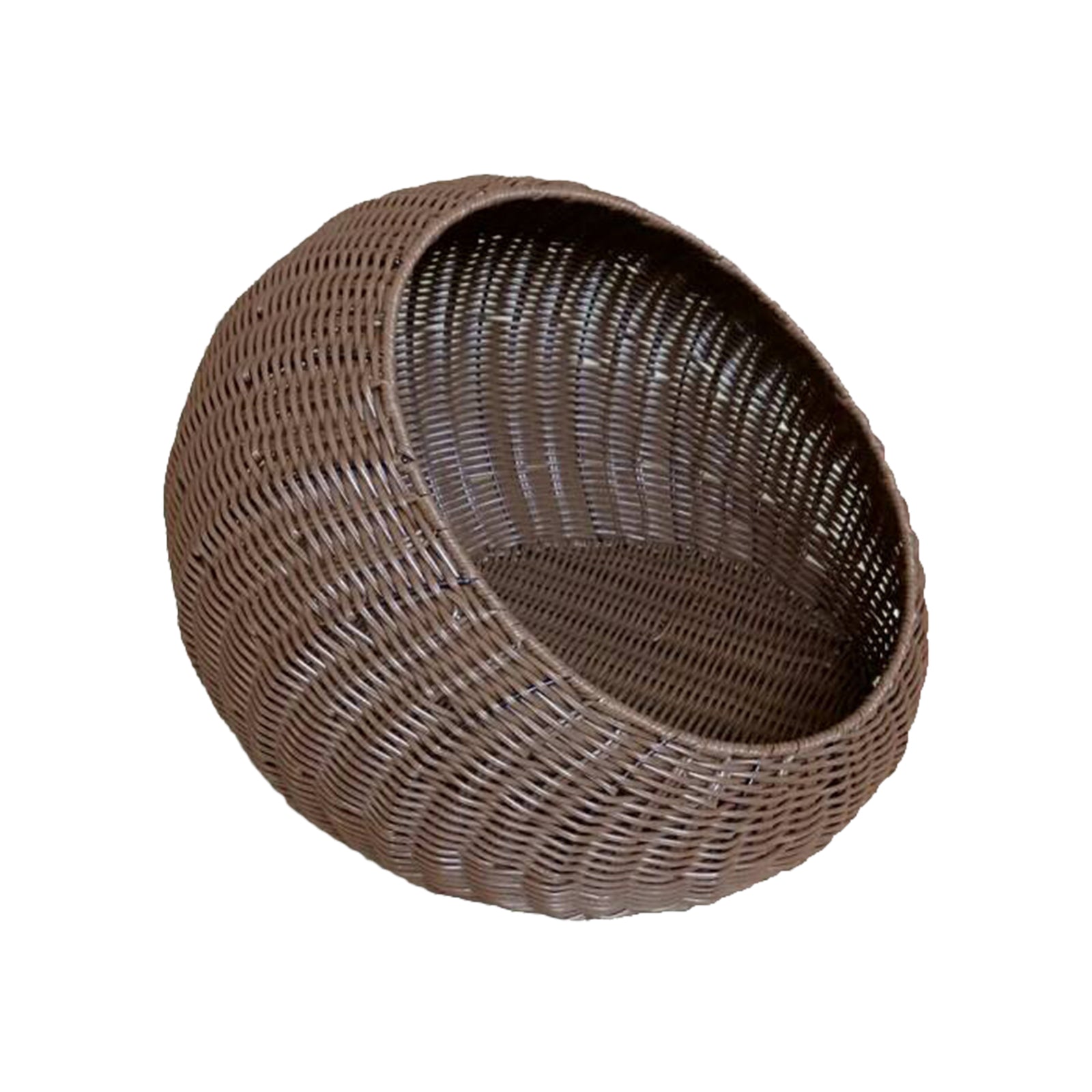 Oehid Semi-Closed Rattan Cat Bed Woven Large Nest with Removable Cushion