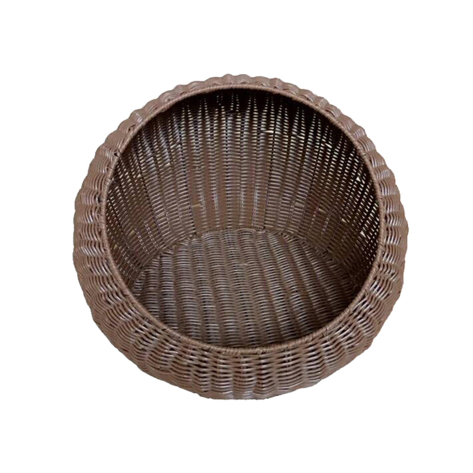 Oehid Semi-Closed Rattan Cat Bed Woven Large Nest with Removable Cushion