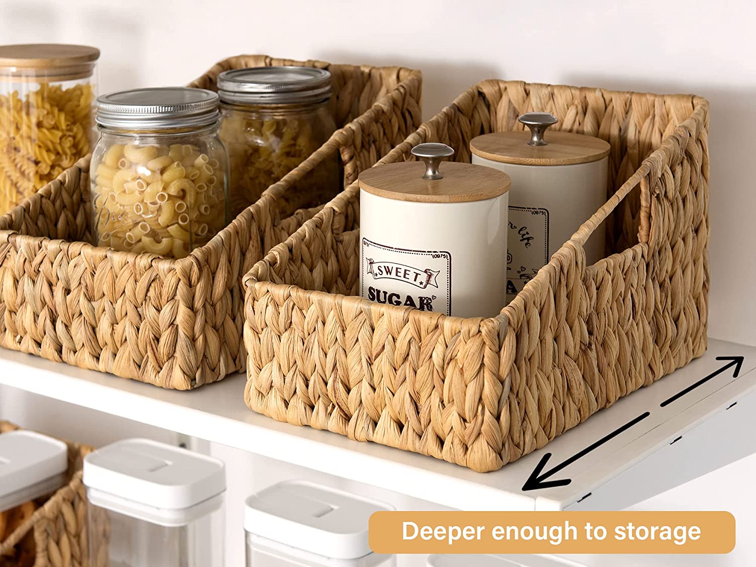 Oehid 2-Pack Storage Baskets for Shelves