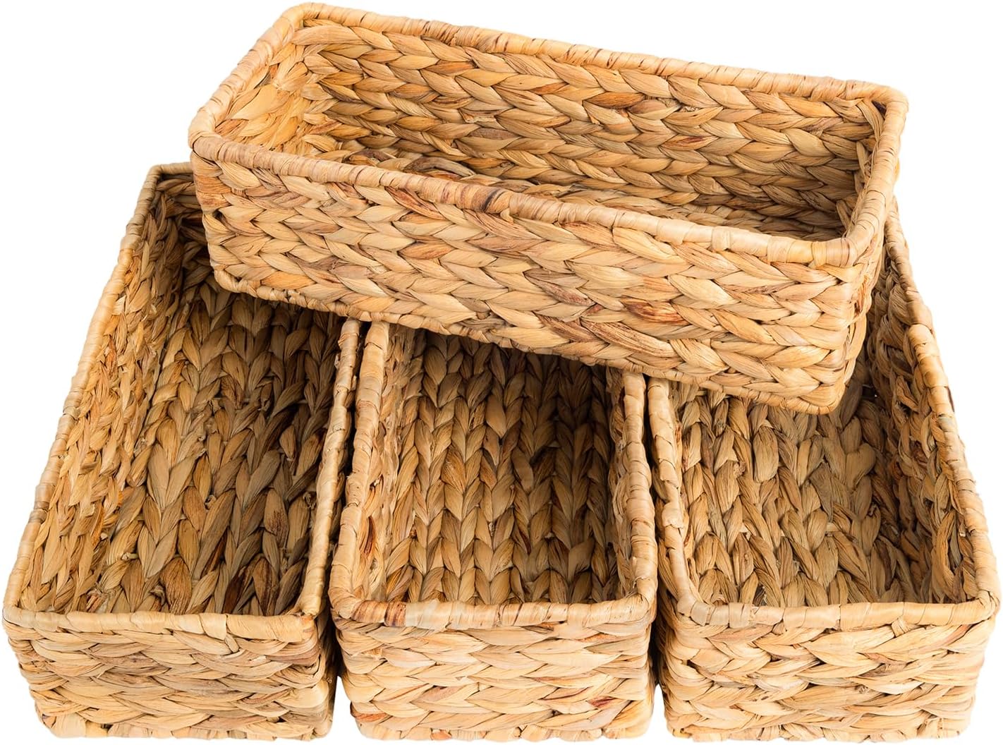 OEHID Wicker Storage Basket Toilet Tank Baskets 2/4 Pack