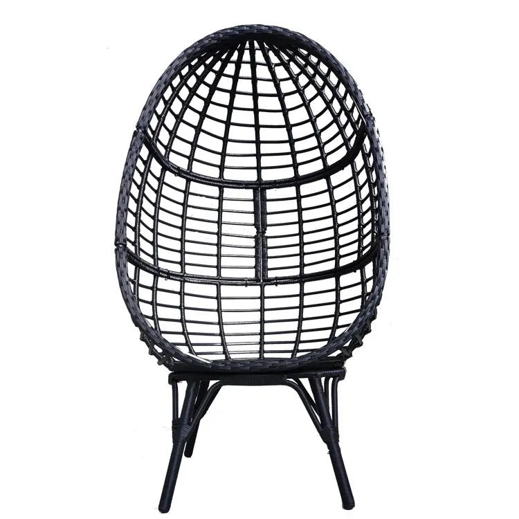 Oehid Outdoor Rattan Egg Chair with Cushion Homes & Gardens Wicker Lounge Chair