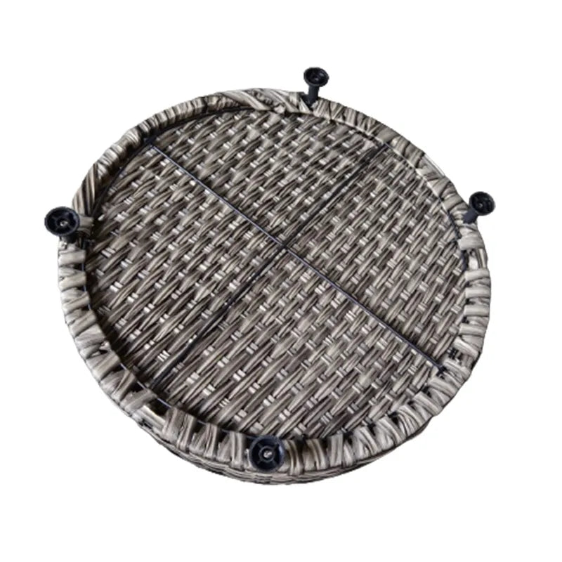 Oehid Rattan Dog Bed Pet Memory Foam Bed Mat Round Donut Pet Nest