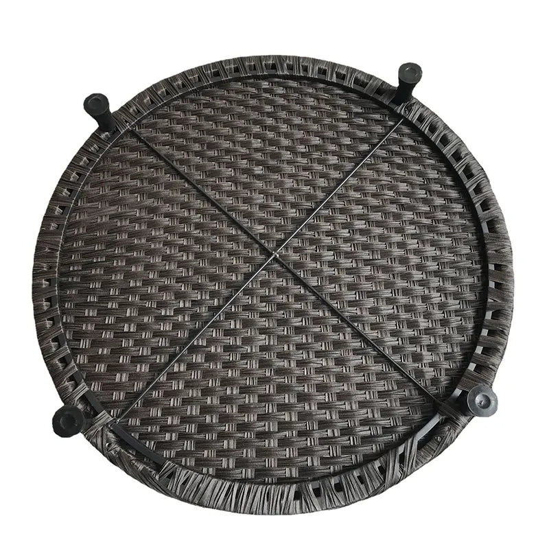 Oehid Rattan Dog Bed Pet Memory Foam Bed Mat Round Donut Pet Nest