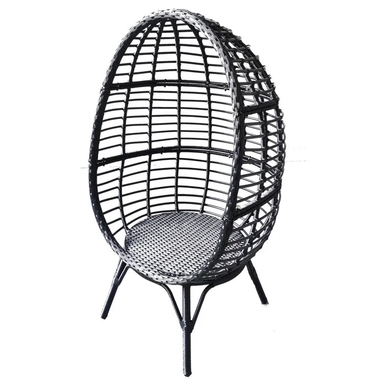 Oehid Outdoor Rattan Egg Chair with Cushion Homes & Gardens Wicker Lounge Chair