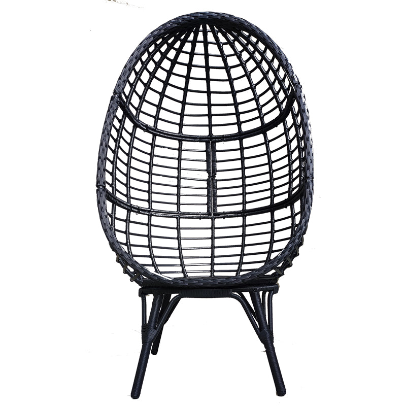 Oehid Outdoor Rattan Egg Chair with Cushion Homes & Gardens Wicker Lounge Chair